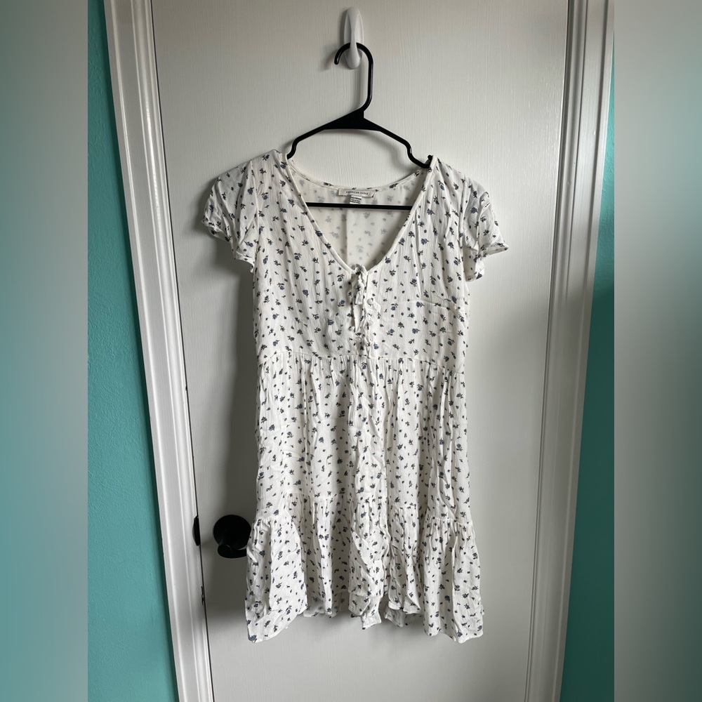 American Eagle Outfitters White Floral Mini Dress